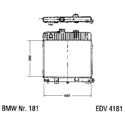 NEU + Kühler BMW 5 E 28 518 Klimaanlage / Schaltgetriebe - 9.84 - 8.xx - Kühlsystem Wasserkühler / Radiator + | MAV - 44480