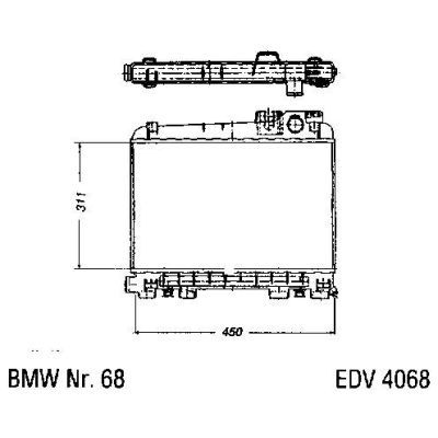 NEU + Kühler BMW 5 E 28 520 / 525 Automatic - 9.84 - 8.xx - Kühlsystem Wasserkühler / Radiator + + + NEU | MAV - 44422