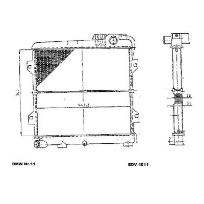 NEU + Kühler BMW 5 E 28 520 / 525 Schaltgetriebe - 9.81 - 8.87 - BMW 3 E 21 320 / 323 - 9.77 - 8.82 - Kühlsyst | MAV - 44378 [ E28 ]