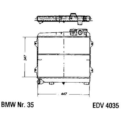 NEU + Kühler BMW 5 E 28 520 mit Ausgleichsbehälter / Schaltgetriebe - 9.81 - 8.84 - Kühlsystem Wasserkühler / | MAV - 44396