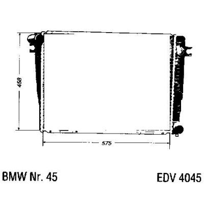 NEU + Kühler BMW 5 E 28 524 TD Klimaanlage / Schaltgetriebe - 9.83 - 8.87 - Kühlsystem Wasserkühler / Radiator | MAV - 44403