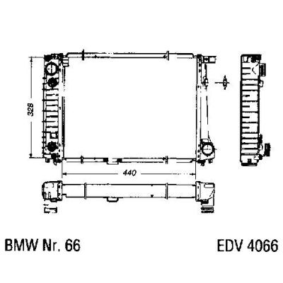 NEU + Kühler BMW 5 E 28 525 / 528 Schaltgetriebe - 9.84 - 8.xx - Kühlsystem Wasserkühler / Radiator + + + NEU | MAV - 44420