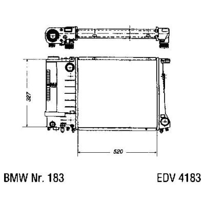 NEU + Kühler BMW 5 E 34 518 / 520 Klimaanlage / Schaltgetriebe - 9.89 - 8.xx - Kühlsystem Wasserkühler / Radia | MAV - 44482