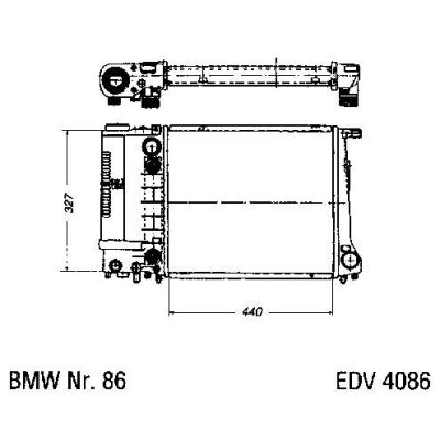 NEU + Kühler BMW 5 E 34 520 / 525 Automatic - 9.88 - 8.92 - Kühlsystem Wasserkühler / Radiator + + + NEU | MAV - 44437