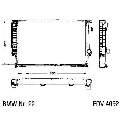 NEU + Kühler BMW 5 E 34 524 / 525 TD / TDS Klimaanlage / Schaltgetriebe - 9.91 - 8.95 - Kühlsystem Wasserkühle | MAV - 44441