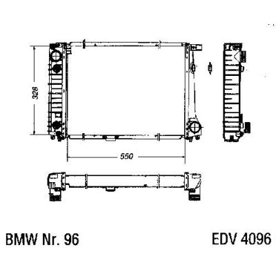 NEU + Kühler BMW 5 E 34 530 / 535 Schaltgetriebe - 9.87 - 8.90 - BMW 7 E 32 730 / 735 Klimaanlage / Schaltgetr | MAV - 44445 [ E 34 ]