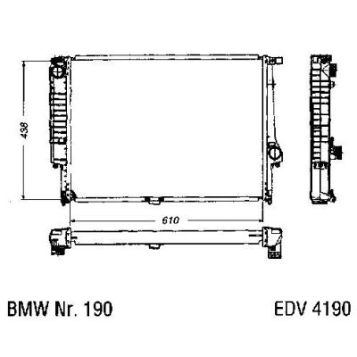NEU + Kühler BMW 5 E 34 M 5 / M 30 - 4.0 Klimaanlage / Schaltgetriebe - 9.88 - 8.xx - Kühlsystem Wasserkühler | MAV - 44486