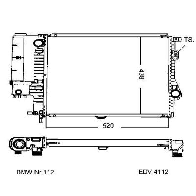 NEU + Kühler BMW 5 E 39 520 / 523 / 528 Klimaanlage / Automatic / Schaltgetriebe - 9.95 - 8.98 - Kühlsystem Wa | MAV - 44451