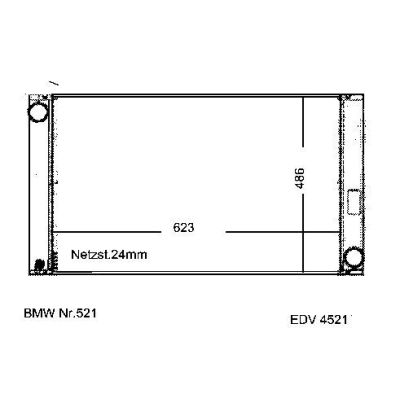 NEU + Kühler BMW 5 E 60 520 / 525 / 530 Klimaanlage / Automatic - 9.03 - 8.xx - Kühlsystem Wasserkühler / Radi | MAV - 44498