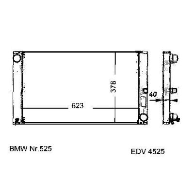 NEU + Kühler BMW 5 E 60 525 D / 530 D Klimaanlage / Schaltgetriebe / H.D. - 9.03 - 8.xx - Kühlsystem Wasserküh | MAV - 44502