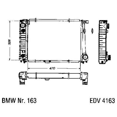 NEU + Kühler BMW 7 E 32 730 / 735 Schaltgetriebe - 9.86 - 8.xx - Kühlsystem Wasserkühler / Radiator + + + NEU | MAV - 44468