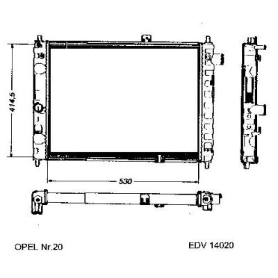 NEU + Kühler Cadillac Cimarron 1.6 / 1.8 E / 2.0 E Schaltgetriebe - 9.xx - 8.xx - Chevrolet Cavalier / Monza 1 | MAV - 45048 [ Cadillac ]