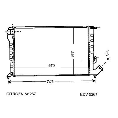 NEU + Kühler Citroen Berlingo 1.9D Schaltgetriebe - 9.00 - 8.02 - Kühlsystem Wasserkühler / Radiator 670 x 377 | MAV - 44596