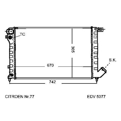 NEU + Kühler Citroen Berlingo / Xsara 1.9D / TD / 2.0HDi Klima / Schaltgetriebe - 9.99 - 8.xx - Kühlsystem Was | MAV - 44582