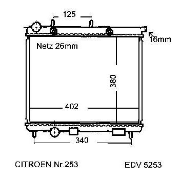 NEU + Kühler Citroen C 3 1.4 - 16V Klima / Schaltgetriebe - 9.02 - 8.xx - Kühlsystem Wasserkühler / Radiator 4 | MAV - 44584