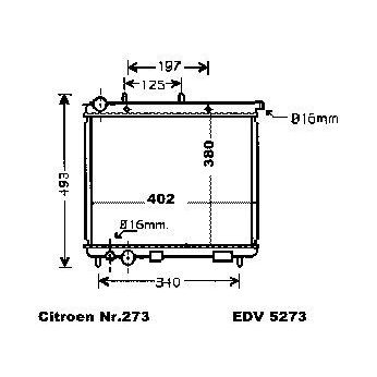 NEU + Kühler Citroen C 3 / Pluriel / Cabrio / Bivalent 1.4 Automatic - 9.02 - 8.xx - Kühlsystem Wasserkühler / | MAV - 44602