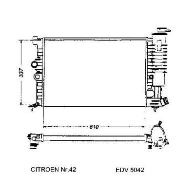 NEU + Kühler Citroen Xantia 1.9D / X / SX / 2.0 - 16V Schaltgetriebe - 9.93 - 8.94 - Kühlsystem Wasserkühler / | MAV - 44550