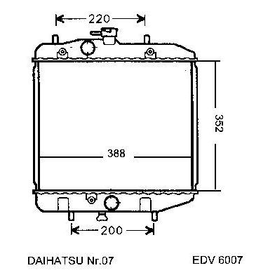 NEU + Kühler Daihatsu Charade 1.3 Schaltgetriebe - Daihatsu 9.87 - 8.93 - Kühlsystem Wasserkühler / Radiator 3 | MAV - 44216