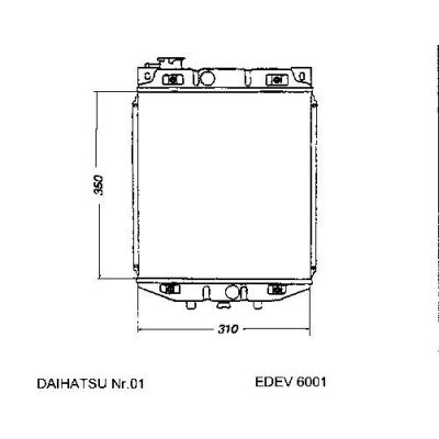 NEU + Kühler Daihatsu Charade G 10 / G 30 1.0 - Daihatsu 9.77 - 8.83 Schaltgetriebe - Kühlsystem Wasserkühler | MAV - 44210