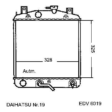 NEU + Kühler Daihatsu Cuore TDG / TSI / CS 0.8 Automatic - Daihatsu 9.85 - 8.90 - Kühlsystem Wasserkühler / Ra | MAV - 44227