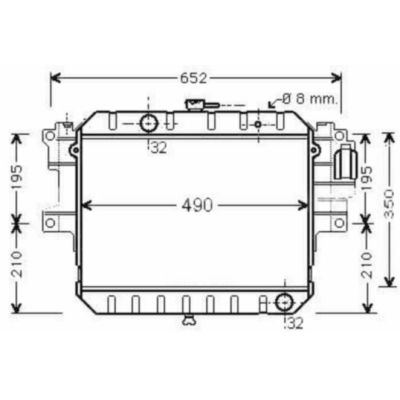 NEU + Kühler Daihatsu Feroza F 300 EL / DLX / SE / SX 1.6 Schaltgetriebe - Daihatsu 9.88 - 8.95 - 1640087645 | MAV - 44221 / EAN:4052355468635