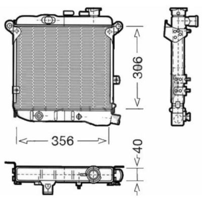 NEU + Kühler Fiat 127 / Fiorino  L / CL / GL / S / Rustica 0.9 / 1.0 Schaltgetriebe  - ( 9.77 - 8.xx ) 58823 | MAV - 44717 [ Fiat ]