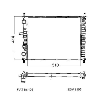 NEU + Kühler Fiat Bravo / Brava 2.0 - 20V Schaltgetriebe - 9.95 - 8.xx - Fiat Marea 1.8 - 16V / 2.0 - 20V Scha | MAV - 44806 [ Bravo ]