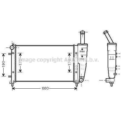 NEU + Kühler Fiat Idea 1.2 Schaltgetriebe - 9.02 - 8.xx - Fiat Punto 1.2 Schaltgetriebe - 9.02 - 8.xx - Kühlsy | MAV - 44828 [ Idea ]