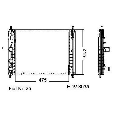 NEU + Kühler Fiat Marea SX / ELX / Bravo SX / Brava SX 1.4 / 1.6 / 12V / 16V Schaltgetriebe / Automatic / Klim | MAV - 44748 [ Marea ]