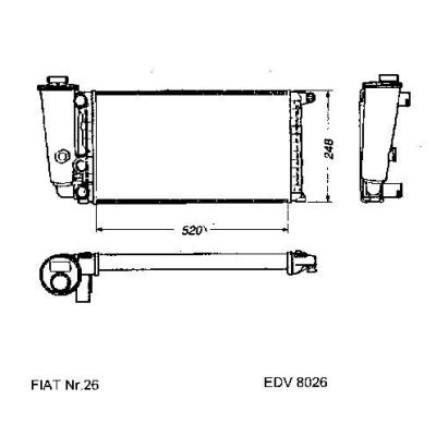 NEU + Kühler Fiat Panda Fire / Selecta L / POP 0.75 / 1.0 / 1.1 Schaltgetriebe / Automatic - 9.85 - 8.xx - Lan | MAV - 44739 [ Fiat ]