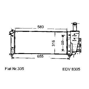 NEU + Kühler Fiat Punto 60 1.2 / 16V Schaltgetriebe / Automatic / Klimaanlage - 9.01 - 8.xx - Kühlsystem Wasse | MAV - 44820