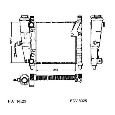 NEU + Kühler Fiat Regata 70 S / ES / 85 S 1.3 / 1.5 / 1.6 Schaltgetriebe / Automatic - 9.83 - 8.xx - Fiat Ritm | MAV - 44738 [ Regata ]