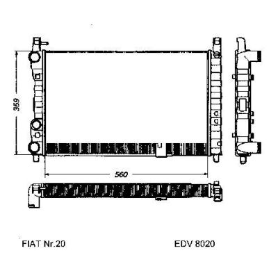 NEU + Kühler Fiat Regata 70 S / ES / 85 S / DS 1.3 / 1.5 / 1.7 D / 1.9 D Schaltgetriebe / Automatic / Klimaanl | MAV - 44734 [ Regata ]