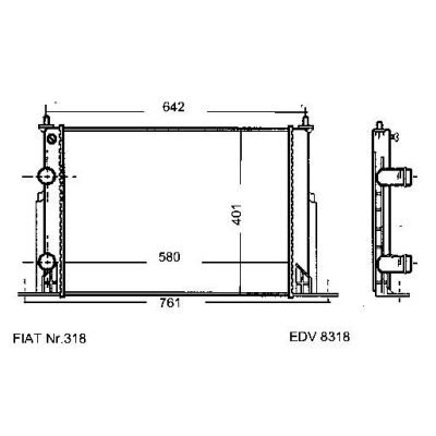 NEU + Kühler Fiat Stilo / 16V / 20V / TD / JTD 1.6 / 1.8 / 1.9 / 2.4 Schaltgetriebe / Automatic / Klimaanlage | MAV - 44832