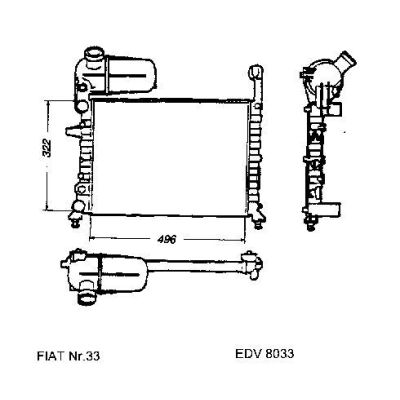 NEU + Kühler Fiat Tipo 1.4 / 1.6 Schaltgetriebe - 9.87 - 8.xx - Fiat Tempra 1.4 / 1.6 Schaltgetriebe - 9.87 - | MAV - 44746 [ Tipo ]