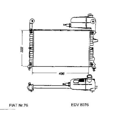 NEU + Kühler Fiat Tipo SX 1.4 / 1.6 Schaltgetriebe / Automatic - 9.87 - 8.xx - Fiat Tempra SX 1.4 / 1.6 Schalt | MAV - 44781 [ Tipo ]