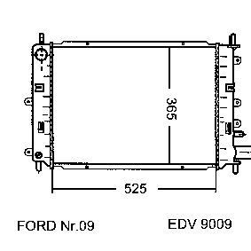 NEU + Kühler Ford Escort MK 5 1.4 / 1.6 / 1.8 - 16V / 2.0 Schaltgetriebe - 9.90 - 8.95 - Kühlsystem Wasserkühl | MAV - 44858