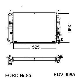 NEU + Kühler Ford Escort MK 5 1.6 / 1.8 / 2.0 Schaltgetriebe - 9.90 - 8.93 - Ford Orion MK 3 1.6 / 1.8 / 2.0 S | MAV - 44932 [ Escort ]