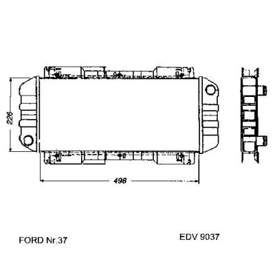 NEU + Kühler Ford Fiesta MK 2 1.0 / 1.1 Schaltgetriebe - 9.83 - 8.89 - Kühlsystem Wasserkühler / Radiator 498 | MAV - 44886