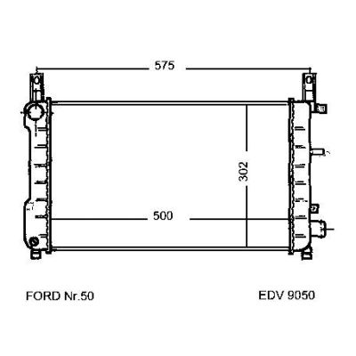 NEU + Kühler Ford Fiesta MK 3 1.0 / 1.1 / 1.3 / 1.4 CFi / EFi Schaltgetriebe / Automatic / Klimaanlage - 9.88 | MAV - 44899