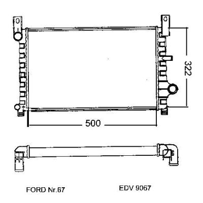 NEU + Kühler Ford Fiesta MK 3 1.4 / 1.6 XR 2 / 1.8 D Schaltgetriebe - 9.88 - 8.95 - Kühlsystem Wasserkühler / | MAV - 44915