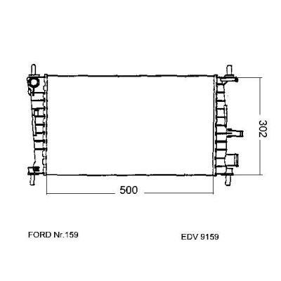 NEU + Kühler Ford Fiesta MK 4 1.2 - 16V Schaltgetriebe - 9.95 - 8.xx - Kühlsystem Wasserkühler / Radiator 500 | MAV - 44991