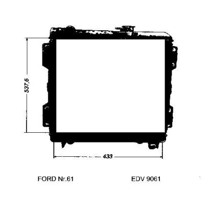 NEU + Kühler Ford Granada MK 2 .2 1.6 / 2.0 Schaltgetriebe - 9.81 - 8.xx - Kühlsystem Wasserkühler / Radiator | MAV - 44910