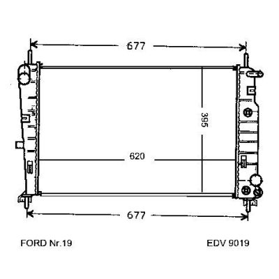 NEU + Kühler Ford Mondeo MK 1 / MK 2 2.5 - V6 Automatic / Klimaanlage - 9.94 - 8.97 - Kühlsystem Wasserkühler | MAV - 44868