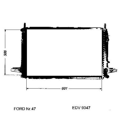 NEU + Kühler Ford Scorpio MK 1 2.0 Schaltgetriebe / Klimaanlage - 9.84 - 8.xx - Kühlsystem Wasserkühler / Radi | MAV - 44896