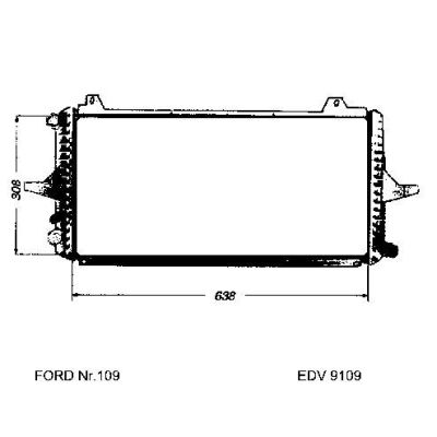 NEU + Kühler Ford Scorpio MK 1 / 2.5 D Schaltgetriebe / 9.85 - 8.89 / V86BB5005AB 1644134 | MAV - 44955 [ Scorpio ]