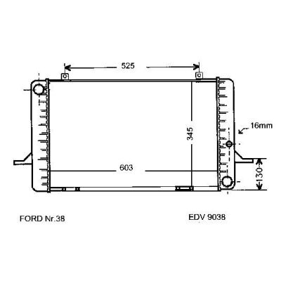 NEU + Kühler Ford Sierra MK 1 1.3 / 1.6 / 1.8 / 2.0 Schaltgetriebe - 9.84 - 8.86 - Kühlsystem Wasserkühler / R | MAV - 44887