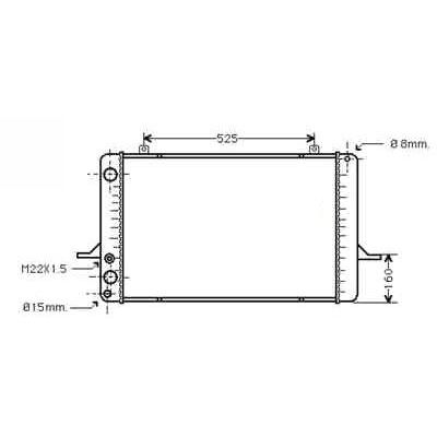 NEU + Kühler Ford Sierra MK 1 2.3 D Schaltgetriebe - 9.82 - 8.86 - Wasserkühler / Radiator 605 x 38 / 6130210 | MAV - 44884