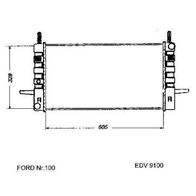 NEU + Kühler Ford Sierra MK 2 1.8 CHV / CFi Schaltgetriebe - 9.87 - 8.93 - Kühlsystem Wasserkühler / Radiator | MAV - 44947