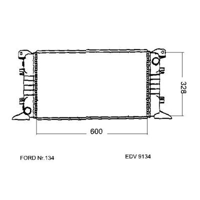 NEU + Kühler Ford Transit MK 4 2.9 - V6 Automatic - 9.88 - 8.91 - Kühlsystem Wasserkühler / Radiator 600 x 328 | MAV - 44978